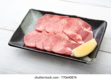 japanese bbq sliced beef tongue