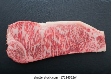 
Japanese black beef sirloin steak from Sendai, Japan