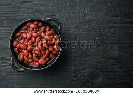 Similar – Image, Stock Photo Red organic lentils on a blackboard