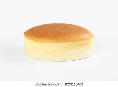 Japanese Cheese Cake On White Background