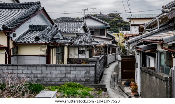 Japanese Countryside Houses Small Street Stock Photo Edit Now