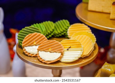 Japanese crunchy waffle cookies on display - Powered by Shutterstock