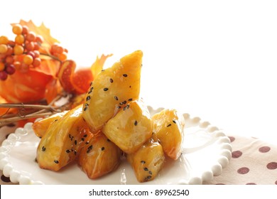 japanese cuisine, Daigakuimo Candied sweet potato with sesame