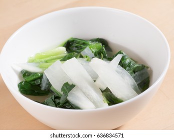 Japanese Cuisine, Japanese Radish Also Known As Daikon Soup