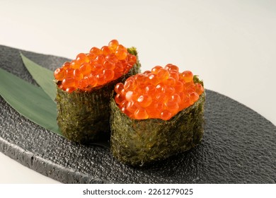 Japanese delicious salmon roe sushi - Powered by Shutterstock