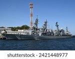 Japanese destroyers in Yokosuka Harbor