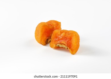 Japanese Dried Persimmon On White Background