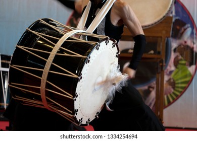 Japanese Drum Player In Action