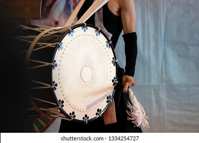 Japanese Drum Player In Action 