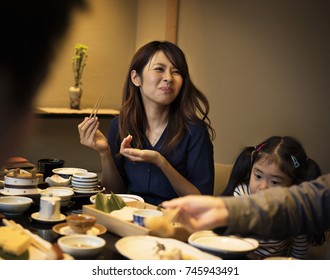 Japanese family dinner