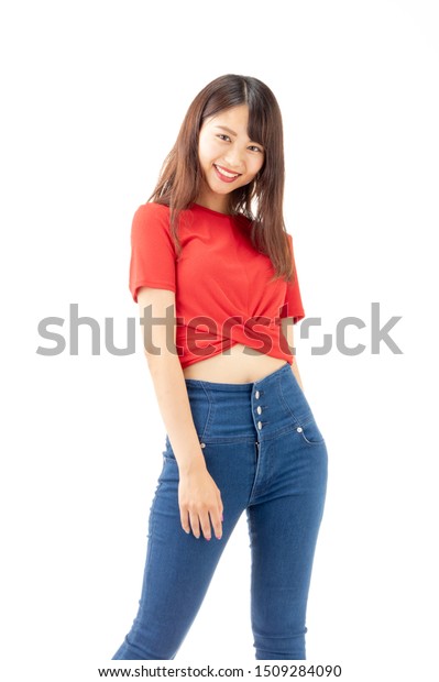 Japanese Female College Student Studio Portrait Stock Photo Edit Now