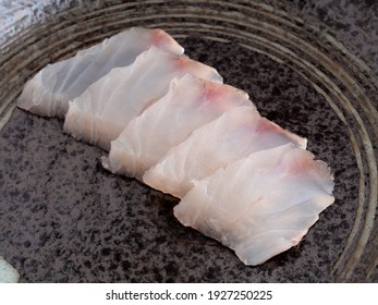 Japanese flathead sashimi. It is a delicious white fish.