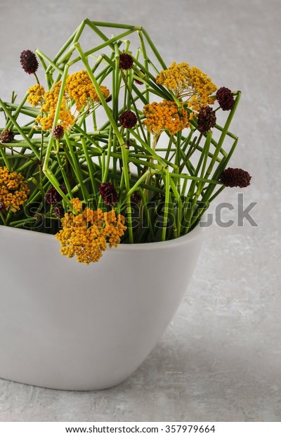 Japanese Floral Arrangement Ceramic Vase Stock Photo Edit Now