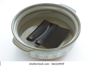 Japanese Food Image, Dashi Kombu And Pot