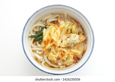 Japanese Food, Scallop Tempura On Udon Noodles