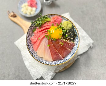 Japanese Food Tuna Sashimi Bowl
