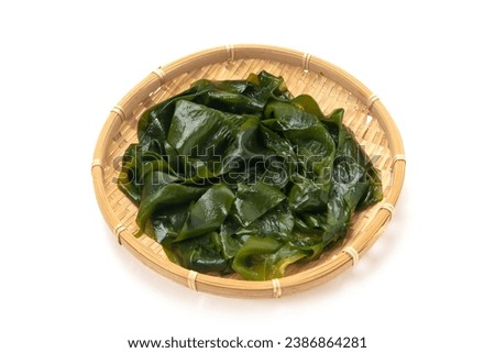 japanese food wakame on a white background