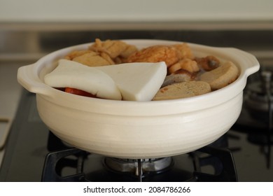 Japanese Food, Winter Comfort Food Fish Cake Broth ODEN