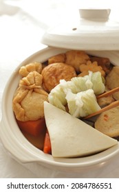 Japanese Food, Winter Comfort Food Fish Cake Broth ODEN