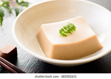 Japanese Food,Goma-Dofu, Sesame Tofu.