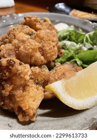 Japanese fried chicken Kara-age side dish for beer