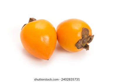 Japanese fruit, Atago persimmon on white background