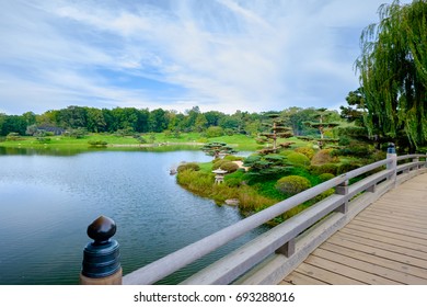 japanese garden from bridge - Shutterstock ID 693288016