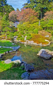 A Japanese Garden in Kyoto in late spring