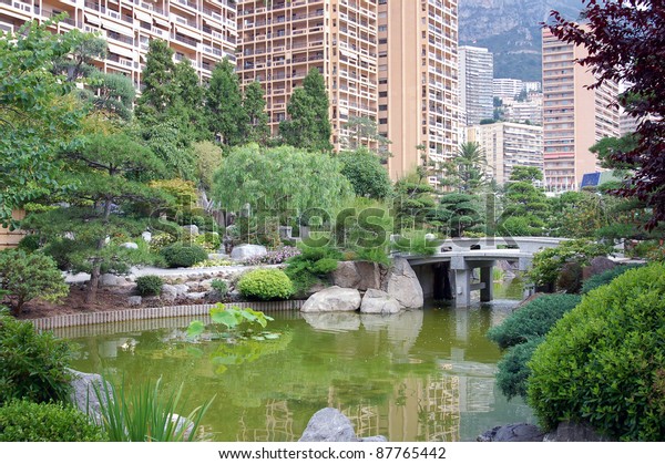 Japanese Garden Monaco Monte Carlo Stock Photo (Edit Now) 87765442