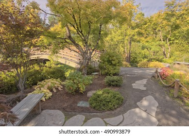 Japanese Garden And Park In Gresham Oregon.