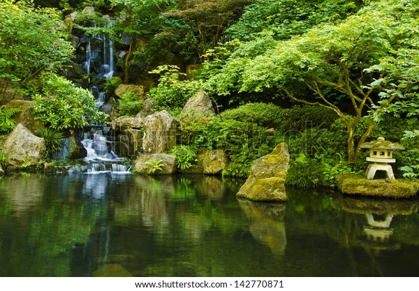 Japanese Garden Portland Stock Photo Edit Now 142770871