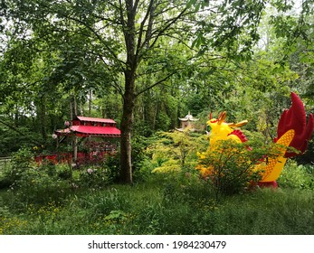 Japanese Garden At Robin Hill Country Park On The Isle Of Wight 