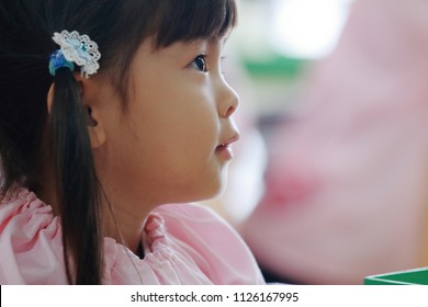 Japanese Girl In Playwear In Her Classroom (3 Years Old) (white Back)