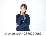 Japanese girl wearing school uniform