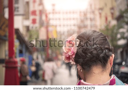 Japanese girl,traditional hairstyle
