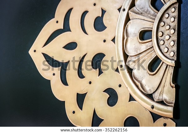 Japanese Golden Door Handle Stock Photo Edit Now 352262156