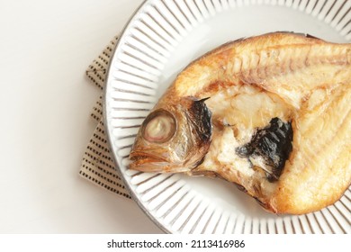 Japanese Grilled  Fish, Halved Dried Black Throat For Healthy Comfort Food