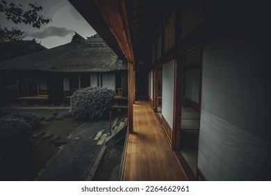 Japanese house corridor in Tskuba-city, Ibaraki-pref