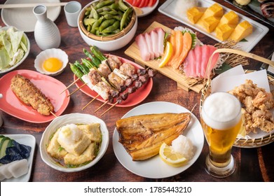 Japanese Izakaya Styke Restaurant Food With Beer