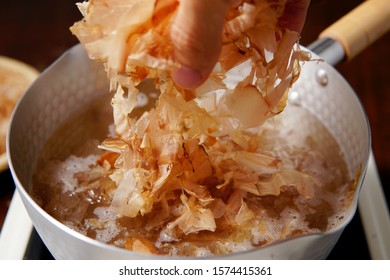 Japanese Katsuo Dashi. Bonito Soup Stock.