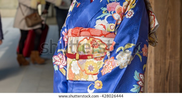 Japanese Kimono Japanese Traditional Dress Obi Stock Photo Edit Now