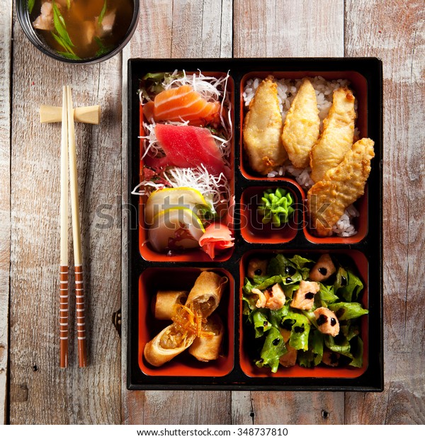 Japanese Lunch Box with Soup
Bowl