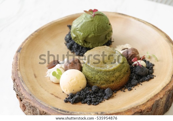 Japanese Matcha Green Tea Dessert Set Stock Photo Edit Now