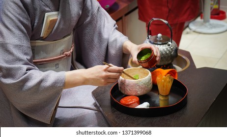 Japanese  Matcha tea ceremony - Shutterstock ID 1371399068