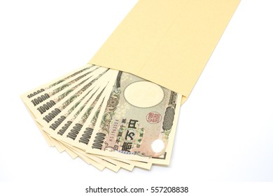 Japanese Money In Envelope