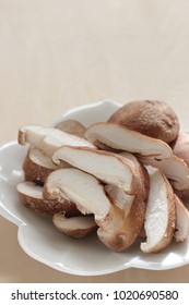 Japanese Mushroom, Sliced Shiitake For Cooking Image