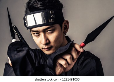 Japanese Ninja concept. Samurai.
