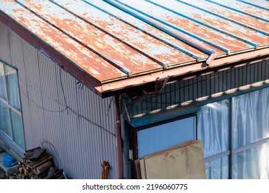 Japanese old house roof, unmanned