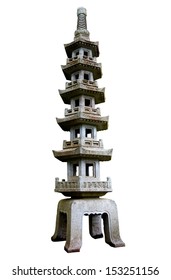 Japanese Pagoda On A White Background