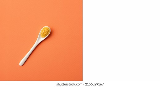 Japanese Panko Breadcrumbs In Ceramic Spoon - Healthy Food